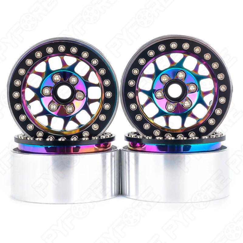 PYFORE 4 pezzi mozzo ruota in metallo da 1,9 pollici 56 mm accoppiatore 12 mm per mozzo ruota modello telecomando RC Y10