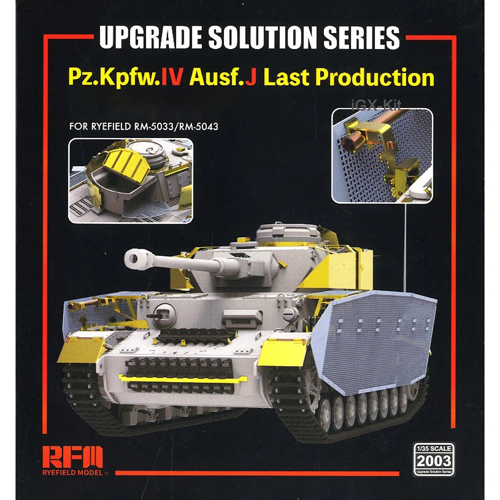

RyeField RM2003 масштаб 1/35, набор обновленных деталей для фотогравированных деталей для 5033 5043 Pzkpfw IV Ausf J, поздное хобби, ремесленная игрушка, сборная модель, комплект