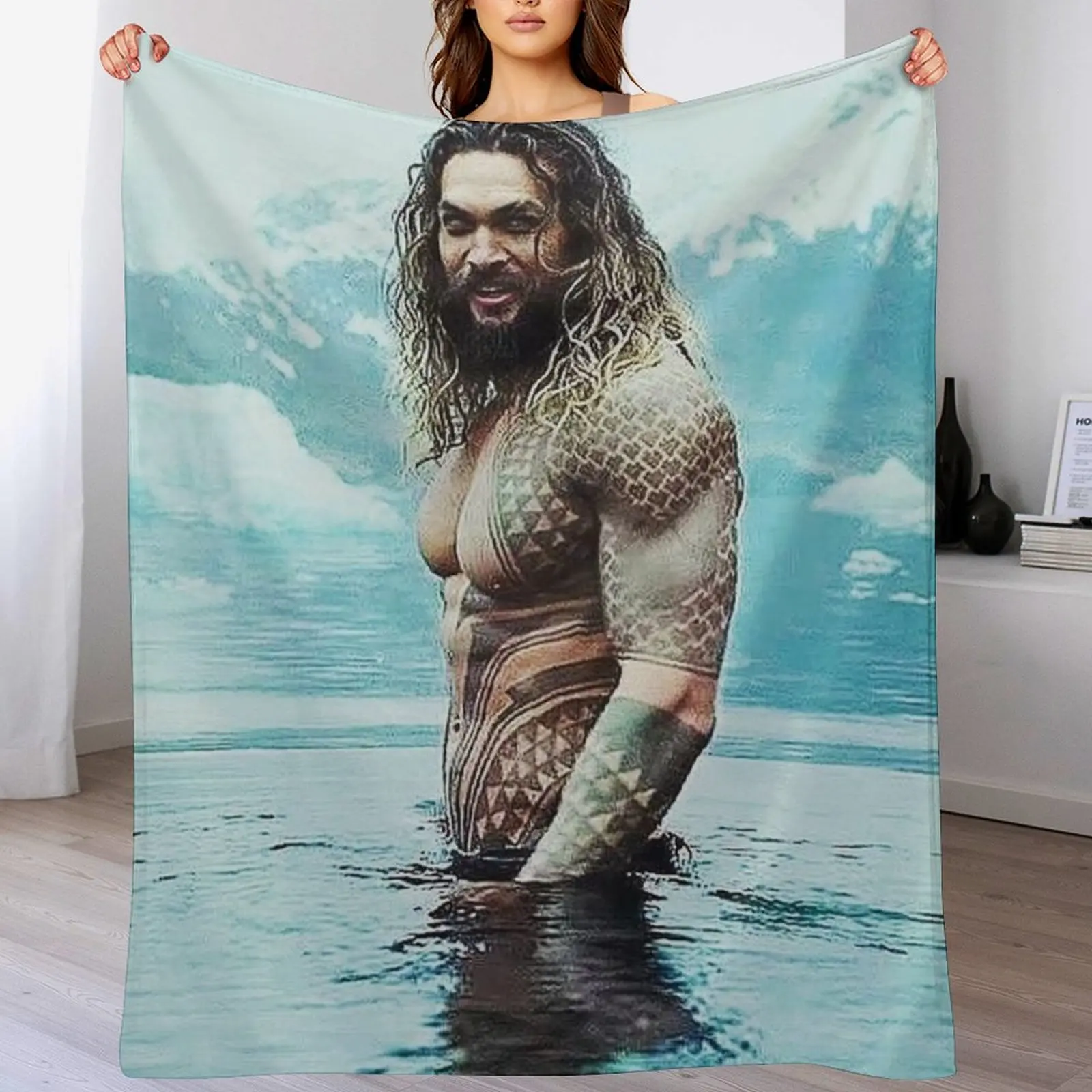 

Jason Momoa Throw Blanket Summer Custom Beach Flannels Blankets