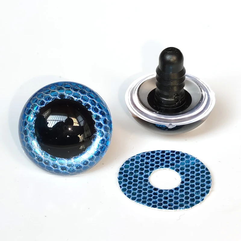 12-24mm Blue Crystal Eyes Snakeskin Gasket Snake Snake Gasket Safety Eyes Animal Eyes Toy Eye Accessories Animal Simulation Eyes