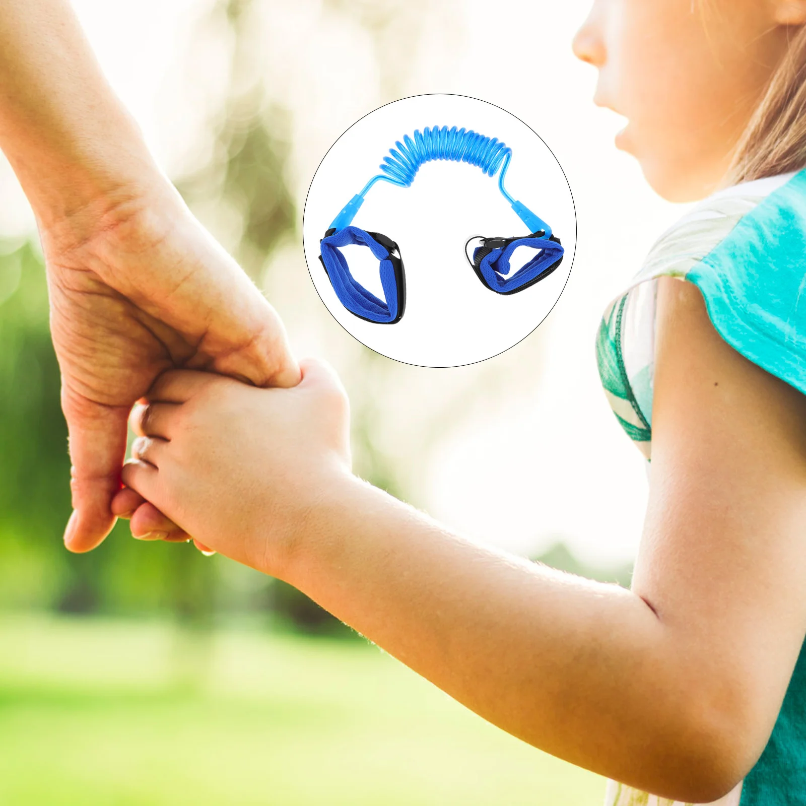 

Anti Lost Wristband Child Toddler Kids Safety Leash Elastic Stretch Durable Wrist Link Strap Blue for Supermarket Crowds