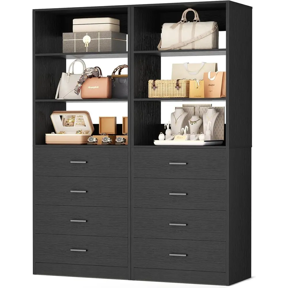 

Closet Ders Organizer System, 3.54T Wood Closet System with 4 Ders, ular Walk-in Closets Storage Unit, Tall Bookshel Storage Cab