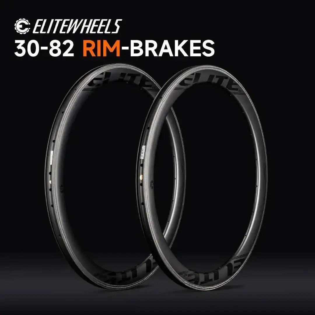 

ELITEWHEELS 700c карбоновый обод Clincher бескамерный V-образный тормоз для езды на велосипеде 30 мм/38 мм/50 мм/55 мм/60 мм/82 мм