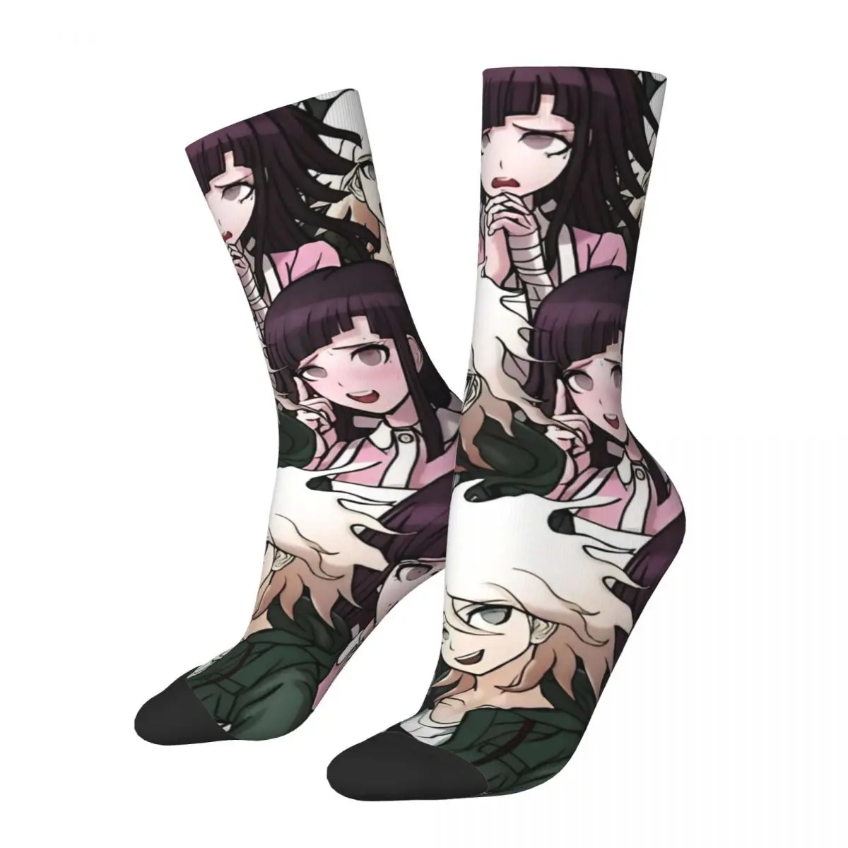 Men Socks Nagito Komaeda Voice Danganronpa Makoto Game Stockings Winter Korean Medium Soft Socks Running Sports Anti Slip Socks