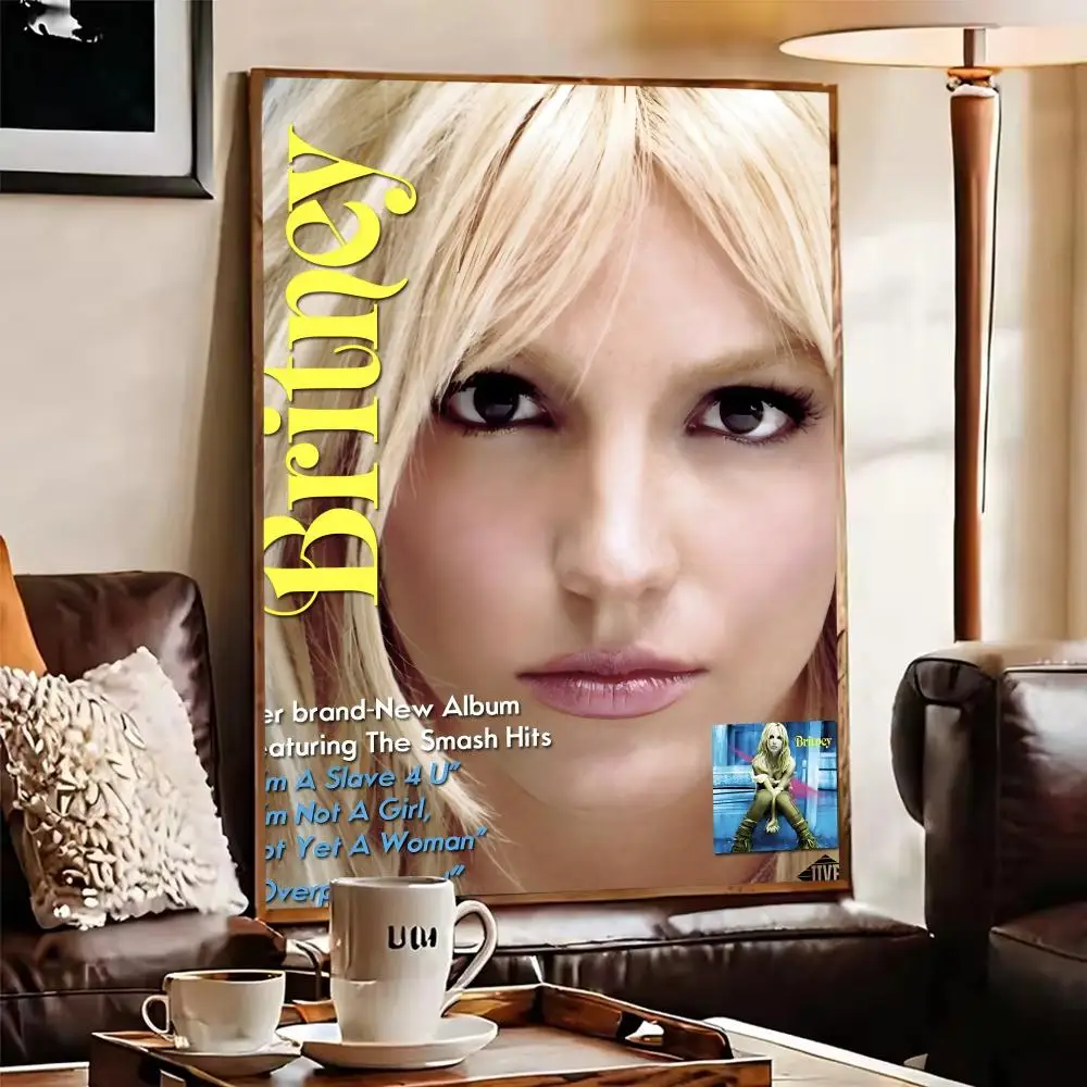 المغني بي بريتني سبيرز ملصق ورقة طباعة غرفة المعيشة المنزلي غرفة نوم مدخل بار مقهى الفن اللوحة الديكور #6