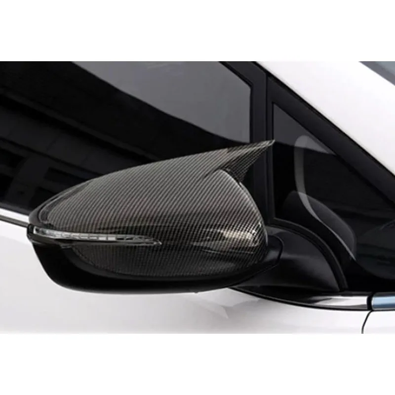 

Suitable for Kia old K3 reversing mirror cover carbon fiber pattern horn rearview mirror shell bright black decoration
