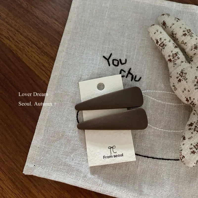 Coreano autunno inverno opaco geometrico fermagli per capelli a becco d'anatra minimalista antiscivolo frangia fermagli per capelli laterali accessori per capelli moda