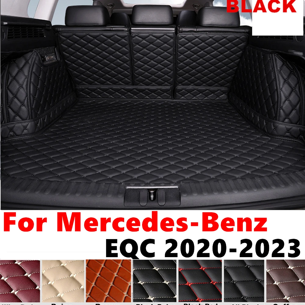 Full Set XPE Car Rear trunk mat for Mercedes-Benz EQC 2023 2022 2021 2020 Cargo Liner Protect Cover Tail Boot luggage Pad Carpet