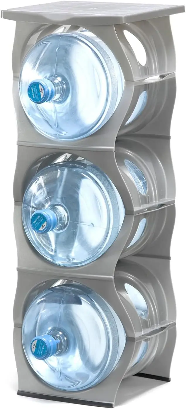 

Staable Water Bottle Storage Ra Best Water Jugs 5 Gallon Organizer. Jug Holder For Kitchen, Cabinet And Office Organizing.