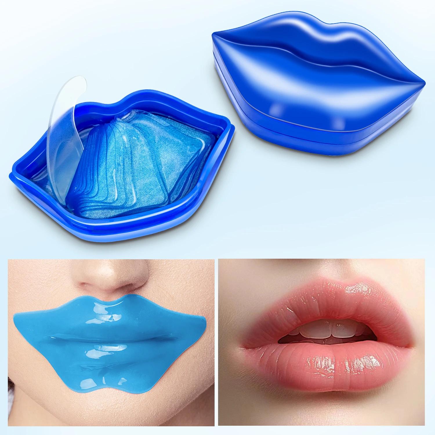 

20pc collagen lip masks with hyaluronic acid—hydrate, prevent dryness & cracking, and nourish lips. Ideal for men & women.