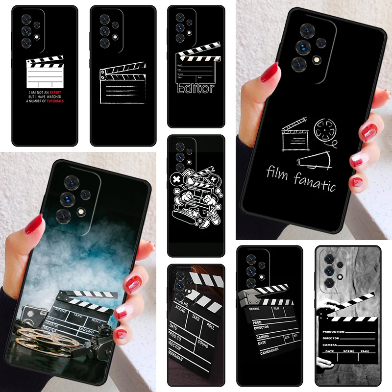 Film Movie Director Clapper Board Phone Case Cover For Samsung Galaxy A52 A72 A73 A20e A21S A50 A70 A42 A31 A40 A51 A71 A32 A80