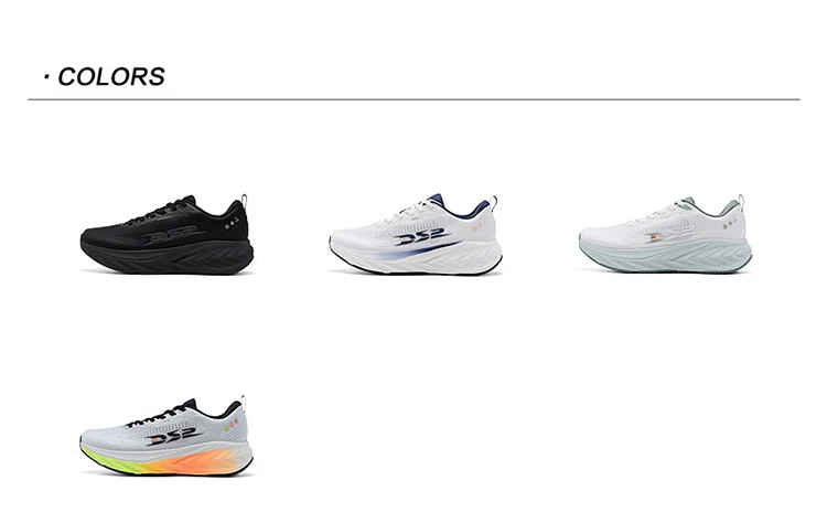 QIAODAN DS2 2nd Gen Men's Wide Toe Box Running Shoes Breathable Mesh Lightweight Shock Absorbing Sports Sneakers QXB023263220R