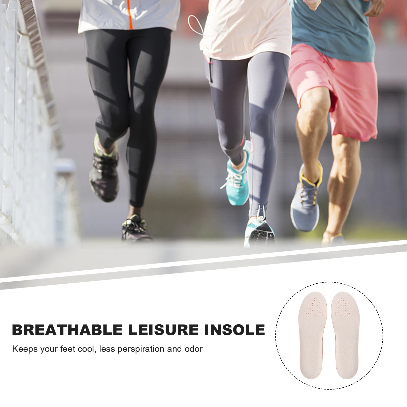 

Soybean Fiber Breathable Shoes Pad Heighten Insole Size L Sweat Uptake Absorption Non-Slip Insoles for Hiking Running