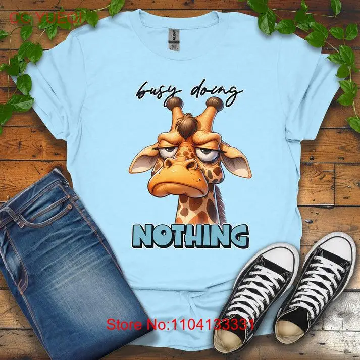 

Busy Doing Nothing T Shirt Funny Quotes Sarcastic Antisocial Animal Introvert long or short sleeves