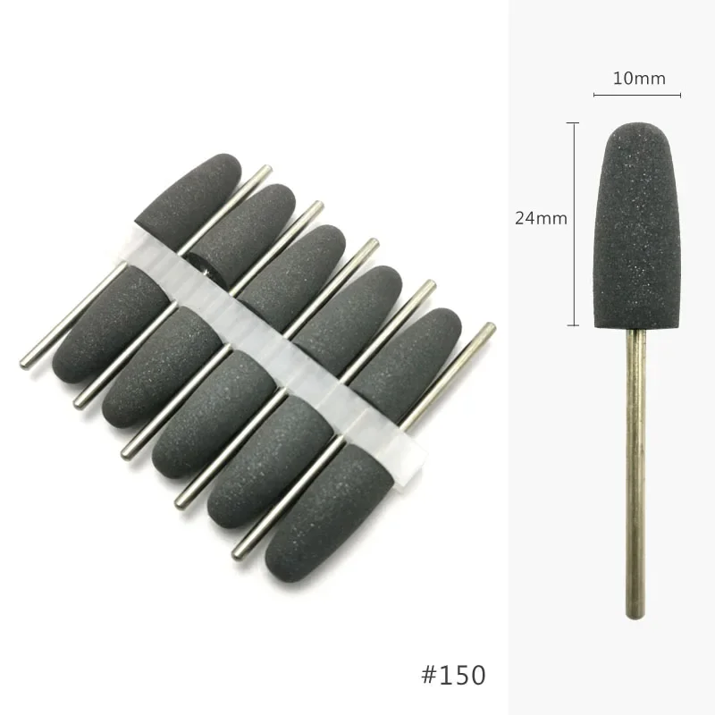 HYTOOS 10 stks Siliconen Nagelboor Roterende Polijsten Tool Bits Voor Manicure Pedicure Nail Care Elektrische Boor Accessoires