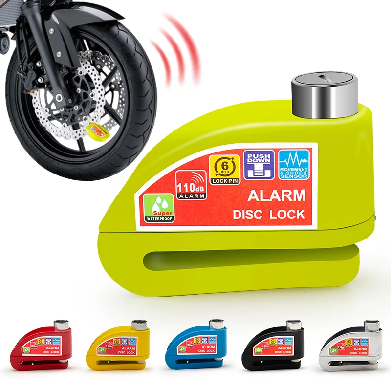 Alarme de verrouillage de moto et de vélo, protection de sécurité, disque de cadenas, alliage d\'aluminium, ULde rappel antivol, sac de verrouillage,