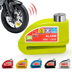 Candado de seguridad con alarma para bicicleta y motocicleta, candado de aleación de aluminio, recordatorio antirrobo, bolsa de bloqueo de cuerda, accesorios para motocicleta