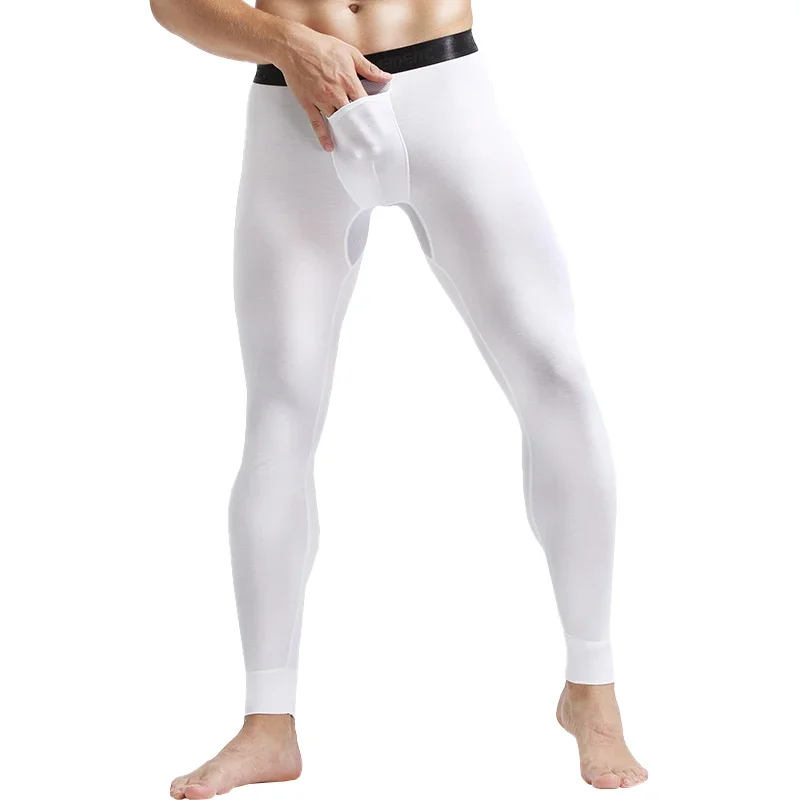 ملابس داخلية قطنية رفيعة للرجال من Long Johns سراويل داخلية داعمة للرجال سراويل ضيقة دافئة للربيع والخريف والشتاء