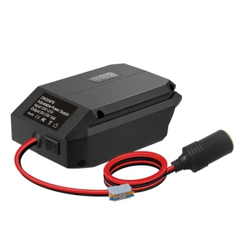 DW20APS 20V To 5-13V Step Down Converter for DeWalt 20V Li-ion Battery Adapter Cigarette Lighter Power Adapter Voltage Regulator