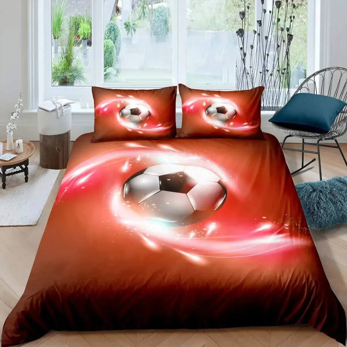 2026New Soccer Bedding Sets Comforter Quilt Bed Cover Football Sports Duvet Cover Pillow Case Kids Adult Size Home Textiles