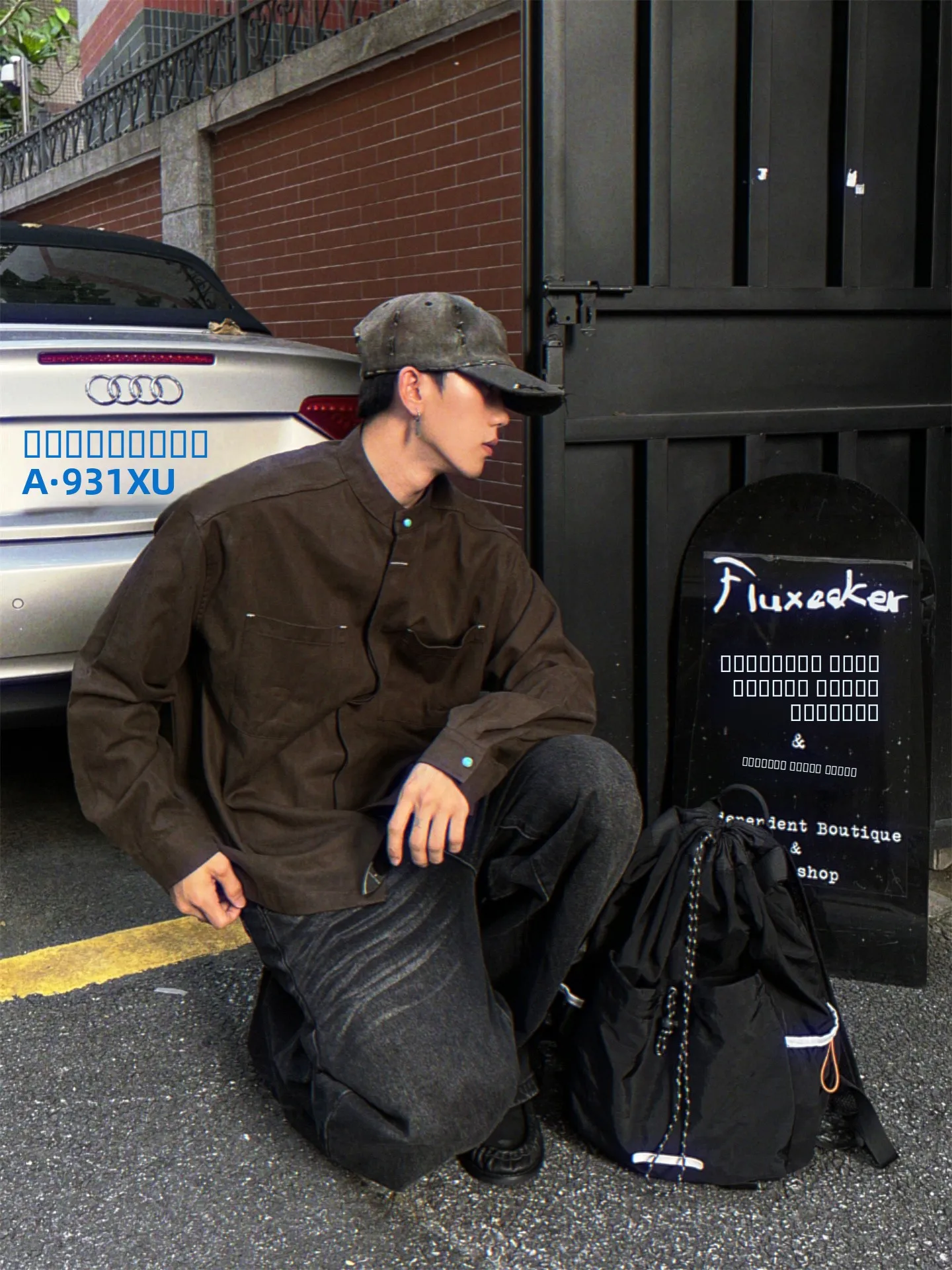 

Мужская свободная рубашка-поло с винтажными пуговицами, воротником-стойкой, бирюзовая, повседневная верхняя одежда, весна-осень