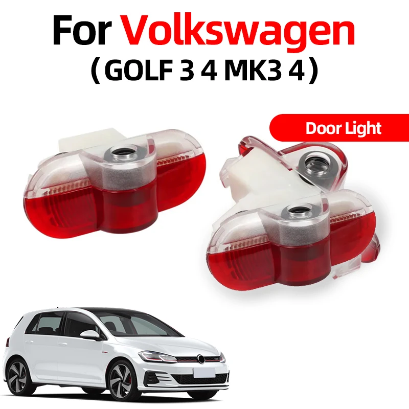 

Для VW VOLKSWAGEN 2026 Новый 2 шт. Для Volkswagen VW GOLF 3 4 MK3 MK4 Jetta Beetle Bora Caddy Touran Светодиодные двери автомобиля Ghost Shadow Logo