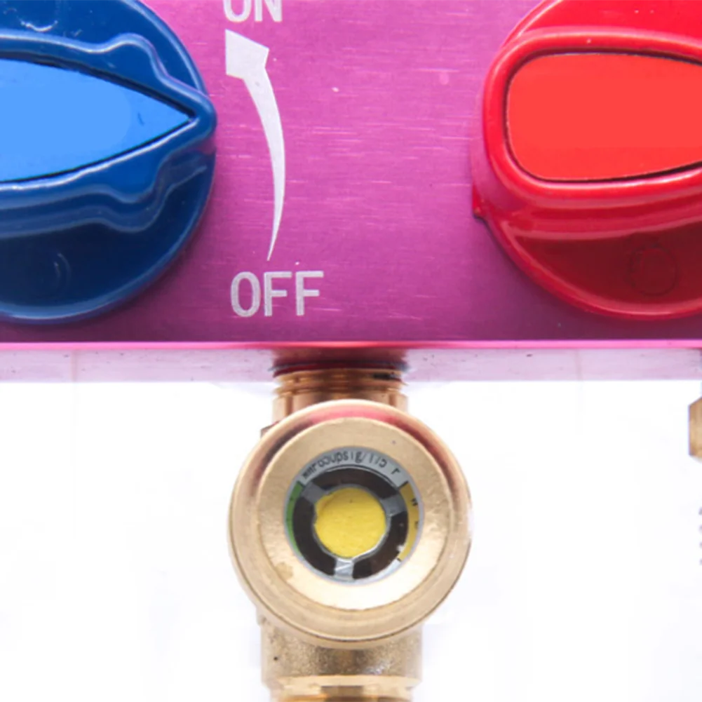HS-M02 HVAC Manifold Gauge Set Built for Durability with Brass and Aluminum Alloy for R22 R32 R410A R404A R507