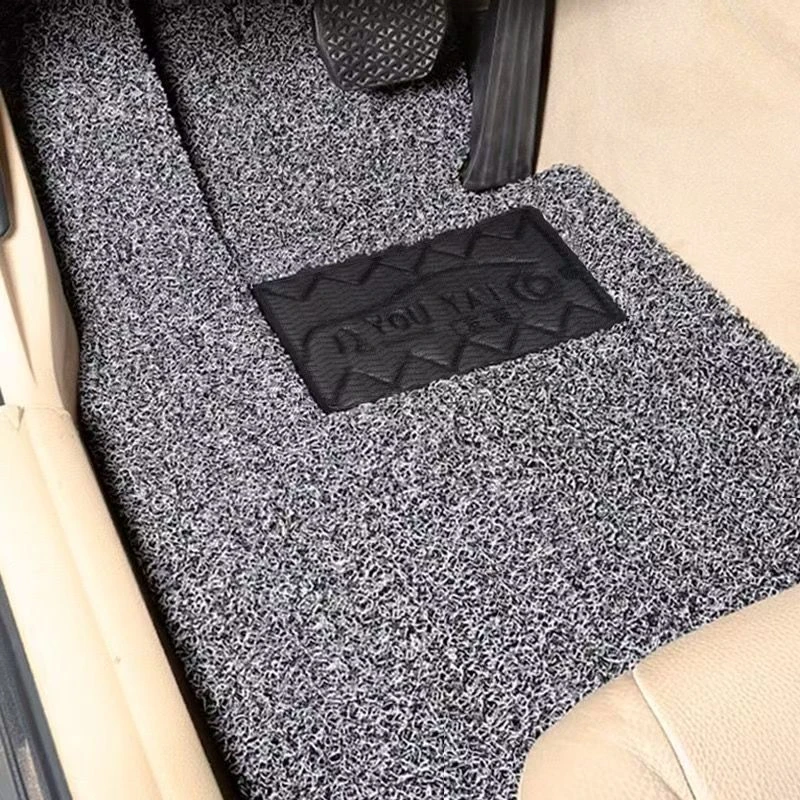 

Car floor mat, driver and co driver universal silk ring floor mat, can be cut