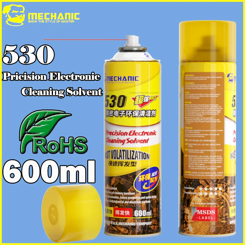 

MECHANIC 530 600 мл чистящее средство-спрей для удаления пыли, масляная чистка для ремонта телефона, цена, электронная чистка, растворитель