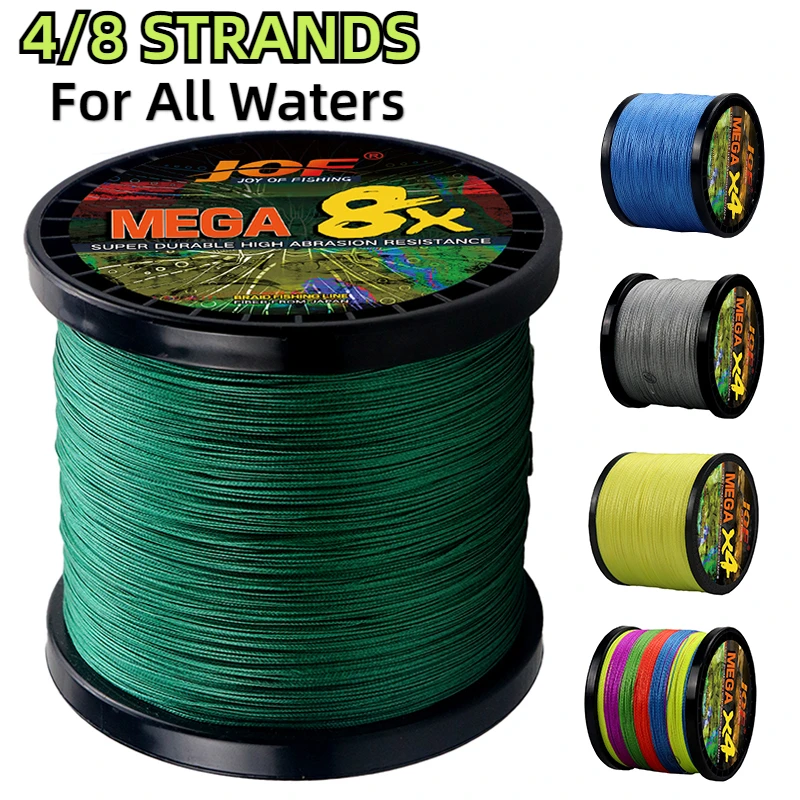 

X4/8 Strands 1000M Multifilament Braided PE Fishing Line Long Casting Carp Fly Wire Super Strong 10-80LB 0.11mm-0.50mm