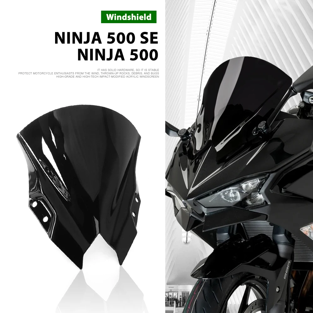 Motorcycle Windscreen Windshield Double Bubble For KAWASAKI Ninja 500 Ninja500 NINJA 500 NINJA500 SE 2024 2025