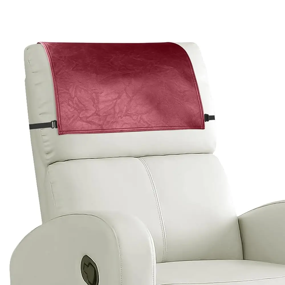 

Headrest Cover For Recliner Chair Recliner Headrest Protector With Elastic Straps Faux Leather Headrest Cover Couch Head Rest