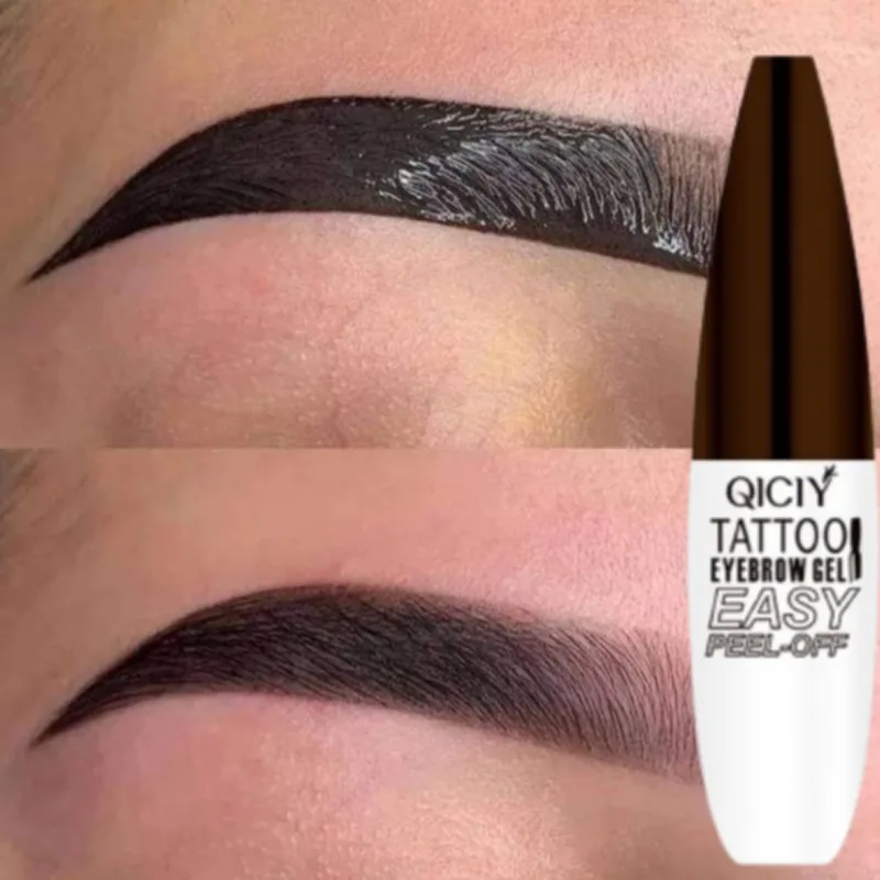 Gel anti-taches pour sourcils sauvages naturels, sourcils pelables, facile à enlever, non collant, adapté aux débutants, 1PC