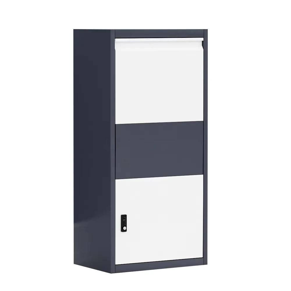 Parcel Box Safety Package Metal Parcel Drop Off Box Free Standing Outdoor Floor Stand