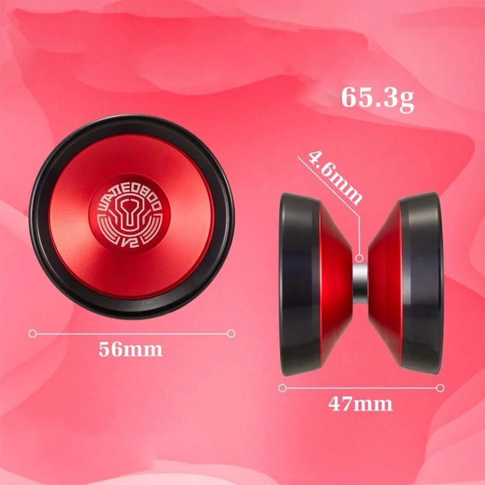 حلقة خارجية من الفولاذ المقاوم للصدأ باللون الأسود غير المستجيبة من سبائك الألومنيوم الاحترافية لألعاب اللاعب المتقدمة للمعادن YOYO