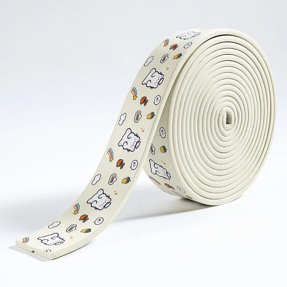 شريط حماية للحواف المكتبية المتين بطول 2 متر، واقي زوايا الحائط السميك الكرتوني، مصد رغوي ناعم ذاتي اللصق لسلامة الطفل #1