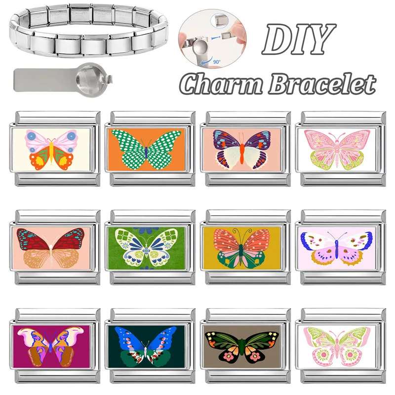 جديد جميل الحيوانات الأليفة القطط والكلاب وصلات سحرية إيطالية تناسب 9 مللي متر سوار الفولاذ المقاوم للصدأ النساء الرجال DIY بها بنفسك صنع المجوهرات