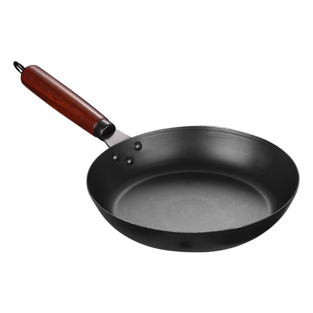 

26Cm Nonstick Frying Pan Round Bottom Wok For Gas Stove Open Flame Iron Wok Pan Chinese Cooking Kitchen Cookware