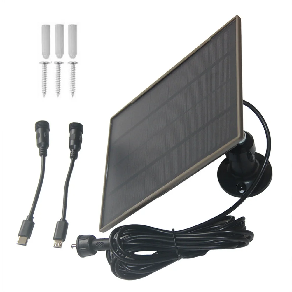 1Set Solar-Charging Panel FOR 3w Solar-Panel For Security Camera With 6000mAh  FOR Battery  Dual Output Solar-Charging Panel