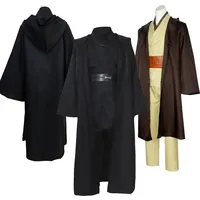 2025 New Star and Wars Costume Jedi Knight Anakin Skywalker Cosplay Hooded Robe Uniform Suit Adult Halloween Costu ly99