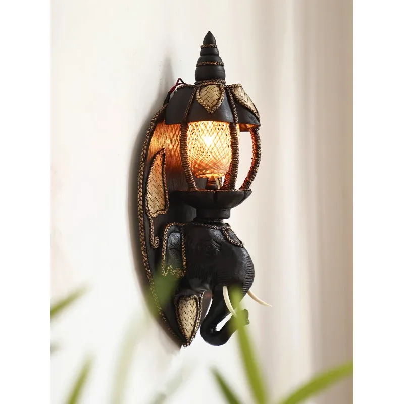 

Southeast Asia Solid Wood Wall Lights Bar B&B Inn Stairs Aisle Wall Lights Creative Hotel Balcony Wall Lights