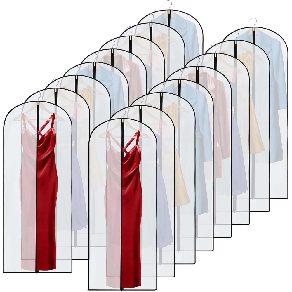 

20 Pack Large Hanging Garment Bags with Full Zipper for Suits, Coats, and Clothes Storage