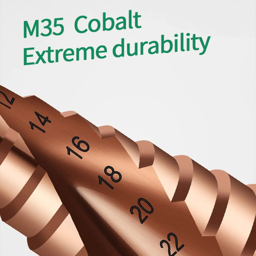 ステップドリルビット 木製コーンドリルビット 木工用高速度鋼回転穴あけ工具、4-32mm