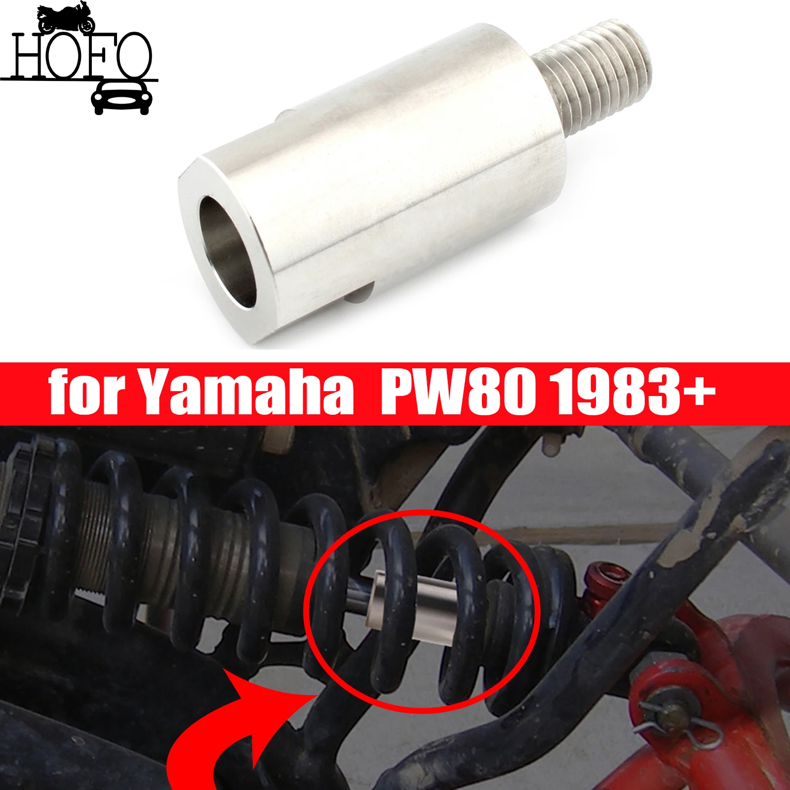 Silver Rear Shock Extender FIT FOR Yamaha PW80 TTR90 rear suspension LIFT KIT