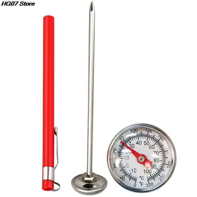 1 pc Stainless Steel Soil Thermometer Stem Read Dial Display 0-100 Degrees Celsius Range For Ground Compost Garden Supplies