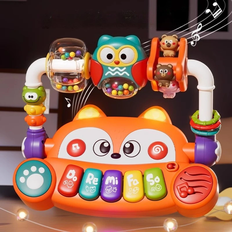 多機能電子キーボードベビーミニピアノ、ライト付き音楽幼児用楽器、子供向け教育玩具