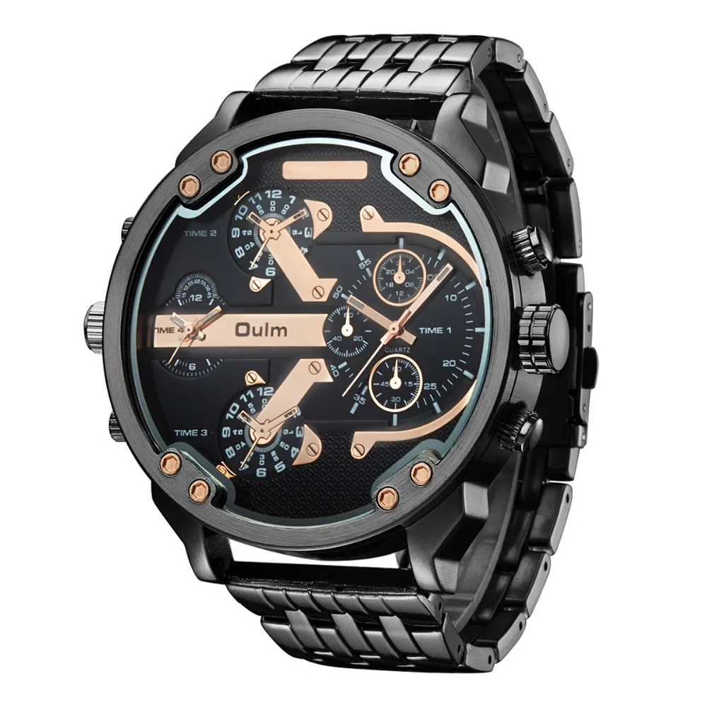 

Fashon Oulm 3548 Top Brand Men's Big Watch Luxury Famous Unique Designer Quartz Large Military Sports Watches Relogio Masculino