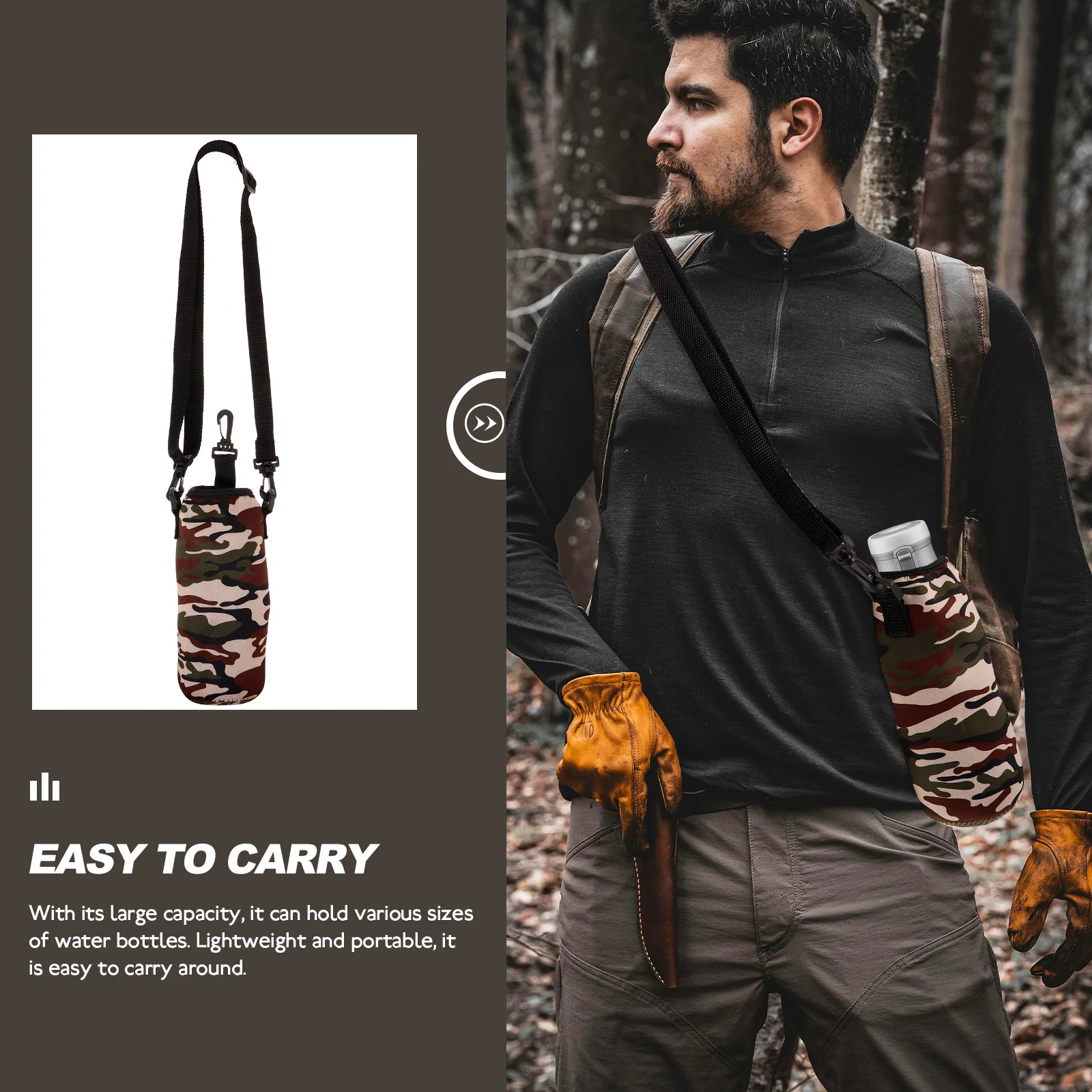 

Multi-Functional Water Bottle Cover Portable Durable Waterproof Cloth Holder for Outdoor Camping Hiking Diving Water Bottle