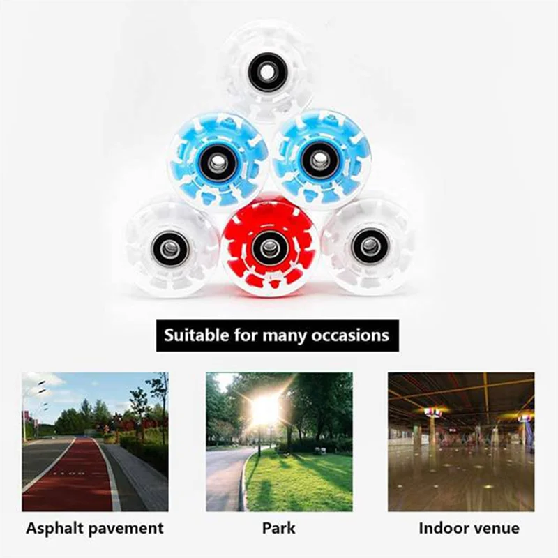 

A29Z-80A Skateboard Wheels Replacement With Bearings Longboard PU Wheels Cruiser Wheels Street Upgrade Replacement