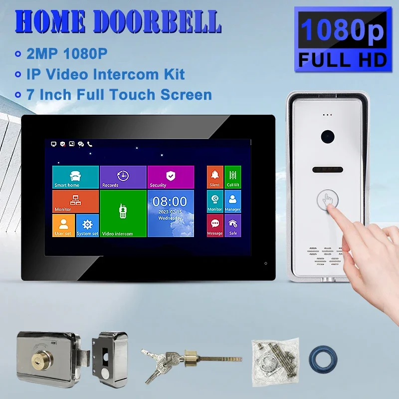 

Video Doorbell, Home Surveillance Camera Included Chime Ringer, AI Human Detection, Cloud Storage, 2-Way Audio, Night Vision,